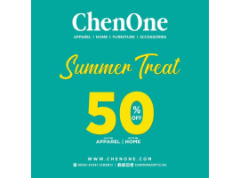 ChenOne Summer Treat Sale Avail Discounts of Flat 50% OFF on Apparel & Upto 50% OFF on Home Category